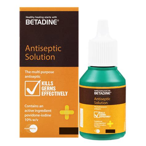 Betadine Antiseptic Solution 10 Povidone Iodine 60 Ml