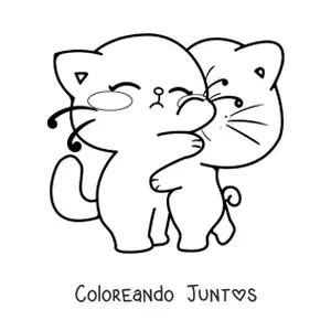 Descubrir Imagen Dibujos De Gatos Enamorados Viaterra Mx The