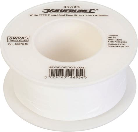 Silverline Teflon Tape Wit Ptfe Mm X Meter Stuks Bol