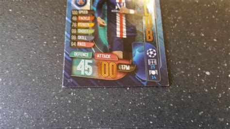 MATCH ATTAX 2019 20 No 329 Kylian Mbappe Psg Cento 100 Club Ottimo