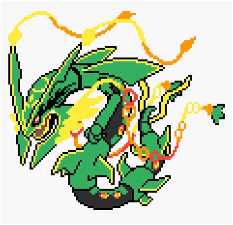 Shiny Mega Rayquaza Pixel Art