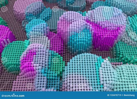 Colorful 3d Rendering Shape Composition Geometric Structure B Stock