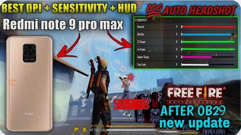 My Setting Free Fire Max Redmi Note Pro Best Dpi Hud