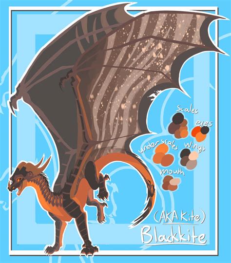 Wings Of Fire Oc Blackkite Aka Kite Refsheet By Drawesomejulia On Deviantart