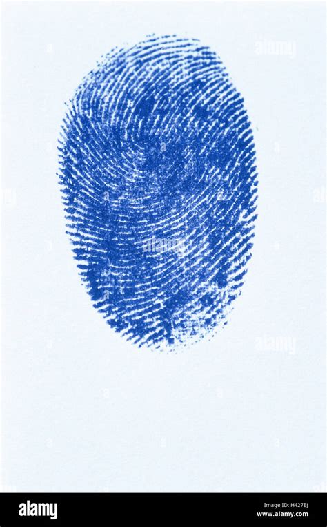 Fingerprint Blue Fingers Mark Papillarlinien Grooves Lines