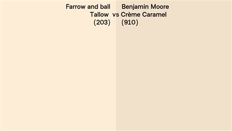 Farrow And Ball Tallow Vs Benjamin Moore Cr Me Caramel Side