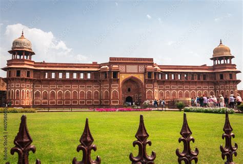 Agra fort entrance in details Stock Photo | Adobe Stock