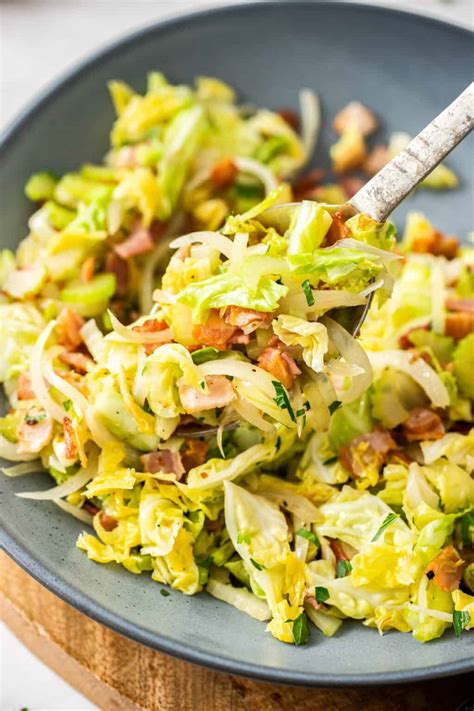 Fried Cabbage With Bacon Sustainable Cooks