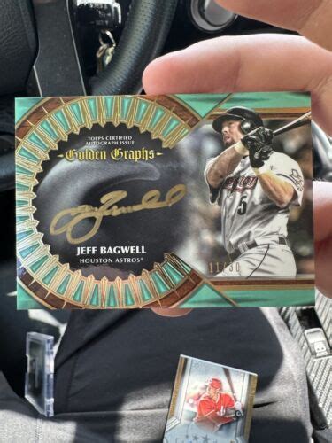 Topps Five Star Golden Graphs Aqua Gg Jb Jeff Bagwell Au