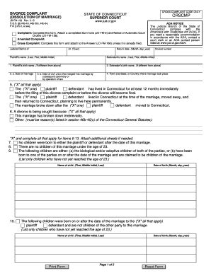 Fillable Online Jud Ct CROSS COMPLAINT CODE ONLY Jud Ct Fax Email