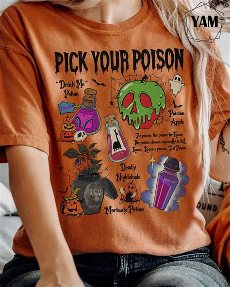 Vintage Pick Your Poison Disney Halloween Shirt Retro Disney Etsy