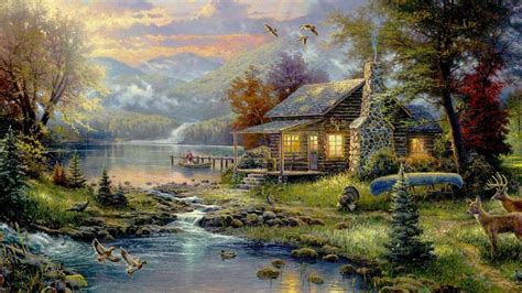 Natural Scene Painting Beautiful - 1920x1080 Wallpaper - teahub.io