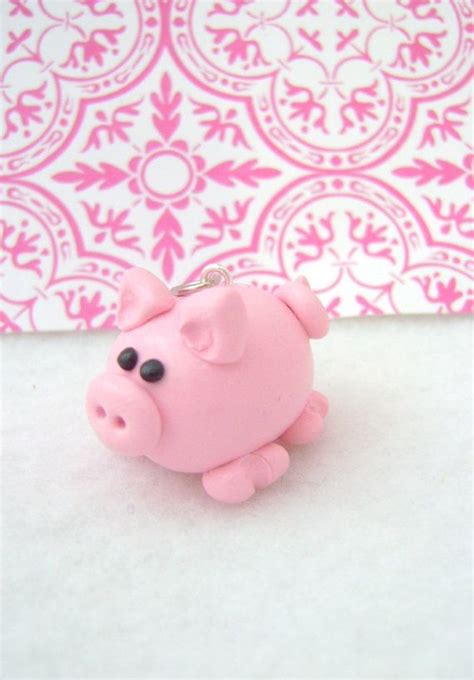 Handmade Polymer Clay Pig Ornament Etsy Cute Polymer Clay Polymer