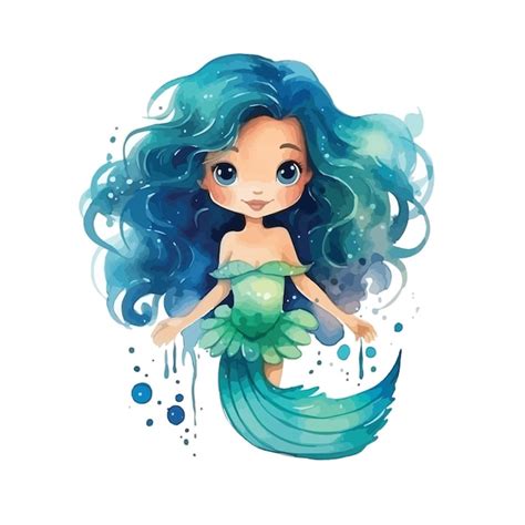 Premium Vector | Watercolor mermaid illustration