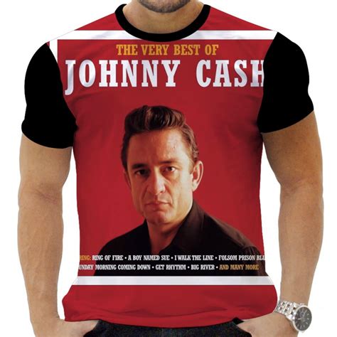 Camiseta Camisa Personalizada Rock Clássico Johnny Cash 6 Elo7