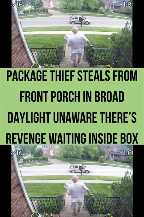 Package Thief Steals From Front Porch In Broad Daylight Unaware Theres