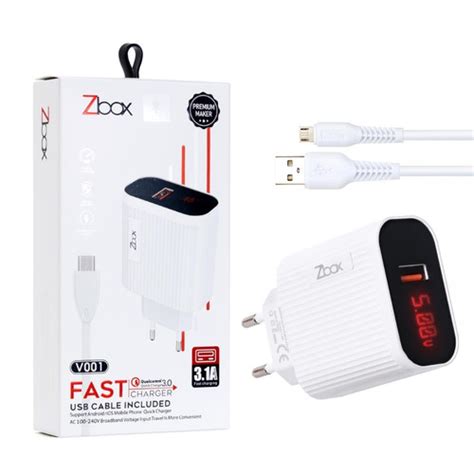 Jual TC Charger Zbox V001 Indikator Led Ampere Volt Fast Charging QC 3