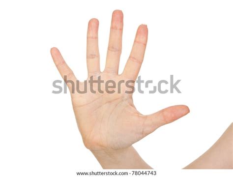 Woman Hand Palm Isolated On White Stock Photo 78044743 Shutterstock