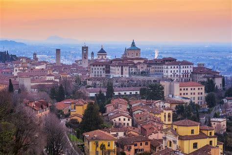 Bergamo Historical Old Town Lombardy Italy Stock Image Image Of