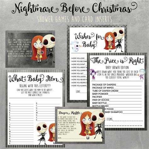 Nightmare Before Christmas Baby Shower Games Printables Free