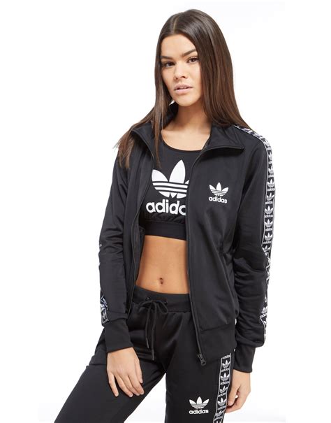 Adidas Originals Firebird Tape Track Top In Black Lyst