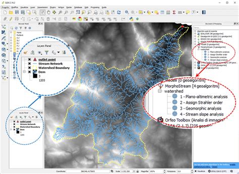 A Sample Qgis Map For Quantitative Geomorphic Analysis Through