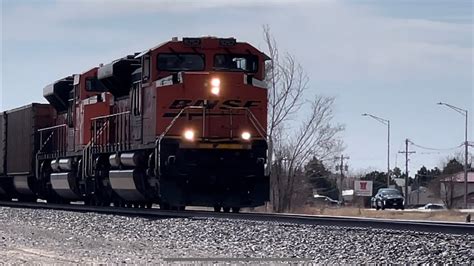 BNSF 9252 Leading NB Empty Coal Train With Two DP Power Units 4 8