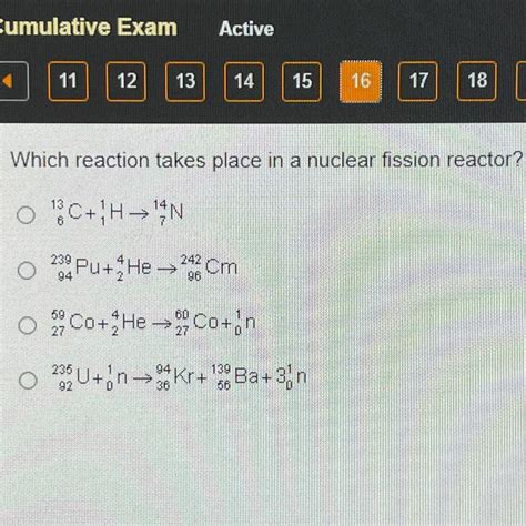 Free Which Reaction Takes Place In A Nuclear Fission Reactor Och N