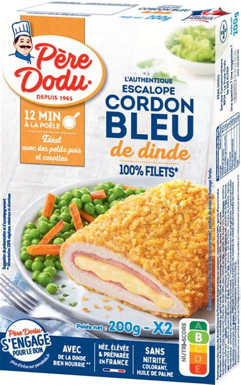 Cordon bleu de dinde 100 filets Père Dodu x 2 200 g Bam courses