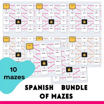 Spanish Mazes For Different Concepts By Thespanglishmom Tpt