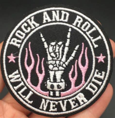 Rock and Roll Will Never Patch Rock n Roll Patch à coudre