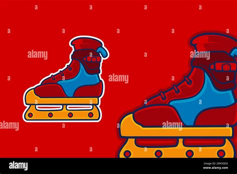 Inline Skate Vector Illustration Cartoon Style Stock Vector Image And Art