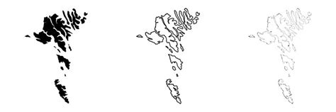 Faroe Islands Map Solid Silhouette Royalty Free Vector Image