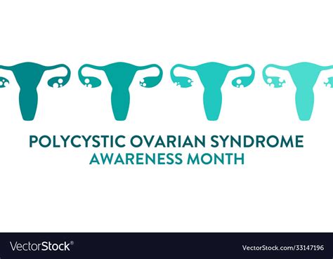 Polycystic Ovarian Syndrome Awareness Month Vector Image