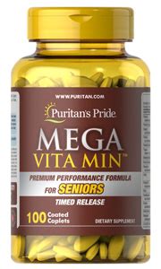 Puritans Pride Mega Vita Min Multivitamin For Seniors Timed Release