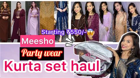 Meesho Kurta Set Haul😍 Meesho Party Wearkurta Set Haul💕meesho Kurti