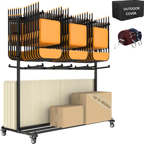 Amazon.com: Lokshun Folding Chair Rack,Two Tier Folding Chair Cart, 2 ...