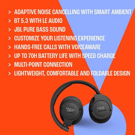 Jbl Tune 770nc Bluetooth Noise Cancelling Wireless Over Ear Headset