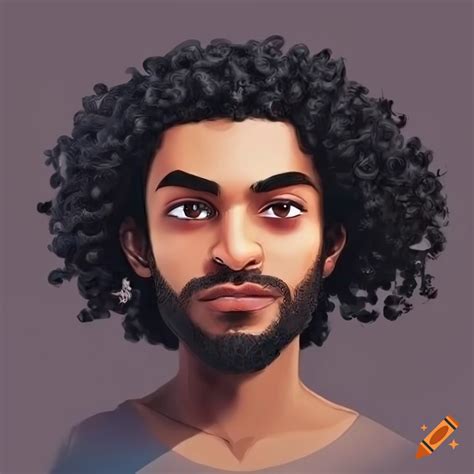 Avatar Of A Brown Skinned Arab Man Developer With Medium Wavy Curly