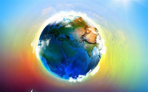 Earth Planet Art D Globe Continents Oceans Creative Art Hd