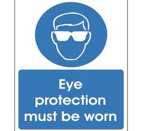 Uk Mandatory Signs Eye Protection Must Be Worn 150x200 Self Adhesive