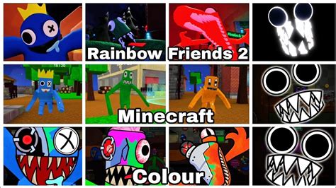 Rainbow 🌈 Friends Chapter 2 Vs Rainbow Friends 2 Minecraft Vs Survivor