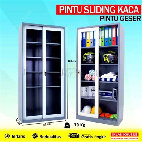 Jual Lemari Arsip Lemari Besi Filling Cabinet Pintu Kaca Sliding