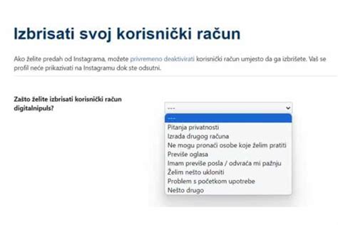 Kako Izbrisati Instagram Profil Brisanje Instagrama