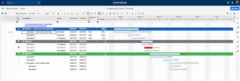 Diagrammi Di Gantt Gratuiti In Excel Modelli Tutorial E Video Smartsheet