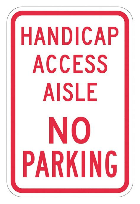 18 in x 12 in Nominal Sign Size, Aluminum, Handicap Parking Sign ...