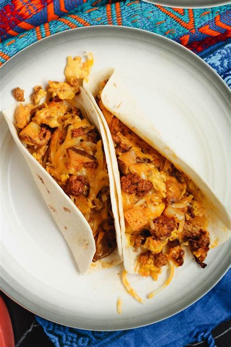 Chorizo Potato Breakfast Tacos Tex Mex Breakfast Tacos Filled With Homemade Chorizo Sausage