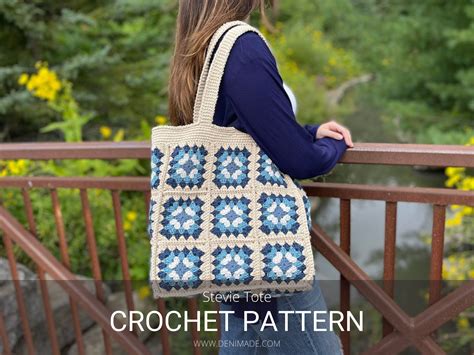 Crochet Pattern Tote Beach Market Granny Square Bag School Etsy Australia