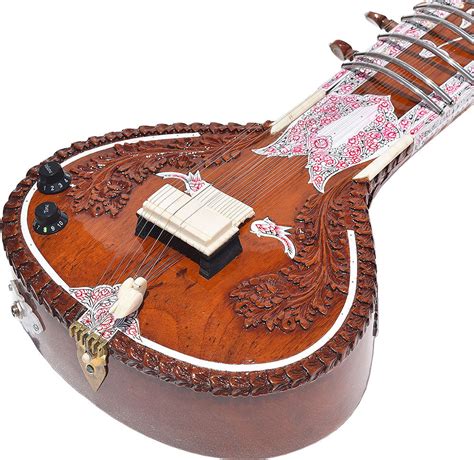 Sitar Designer 6 Main Strings Tun Wood Vilayat Khan Style Traveler With ...