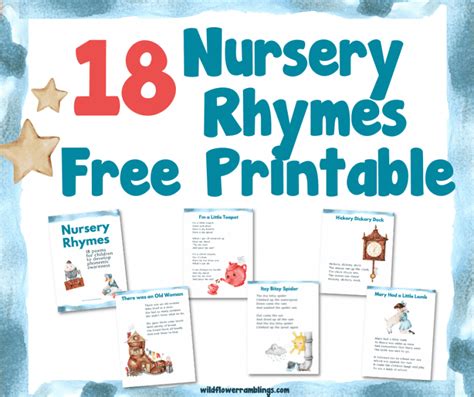 Why Is Rhyming An Important Skill Free Printable Nursery Rhymes